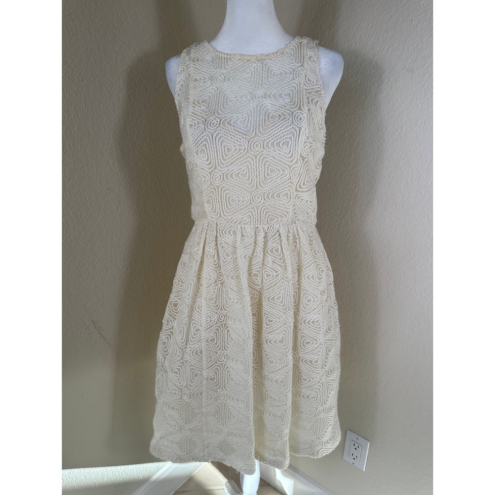 Plenty by Tracy Reese Fit and Flare Dress Womens 6 Ivory Lace Coquette Retro